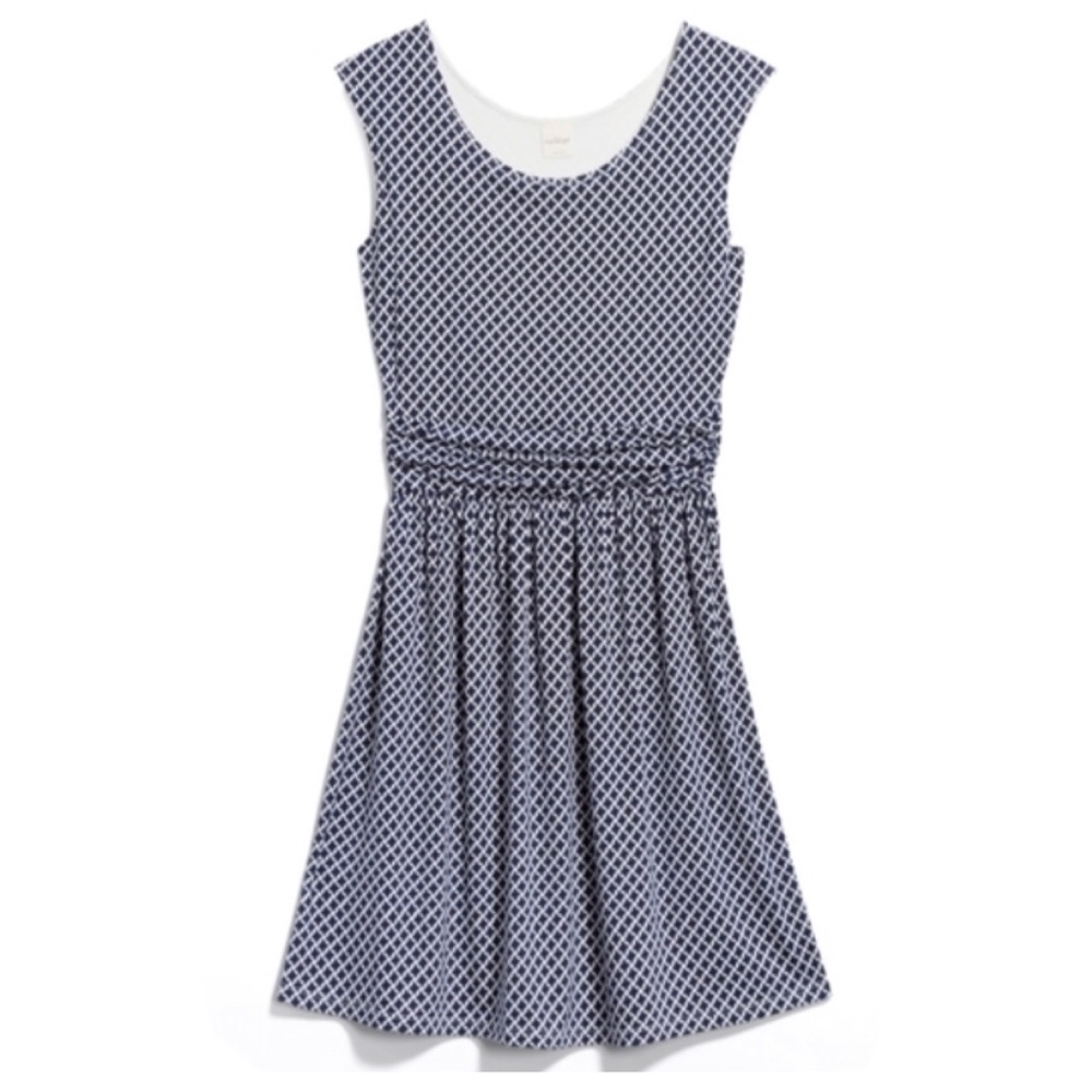 Stitch Fix Kaileigh Navy & White Printed Dress